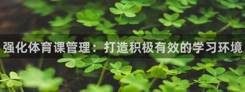 必一体育app官方网站：强化体育课管理：打造积极有效的学习环